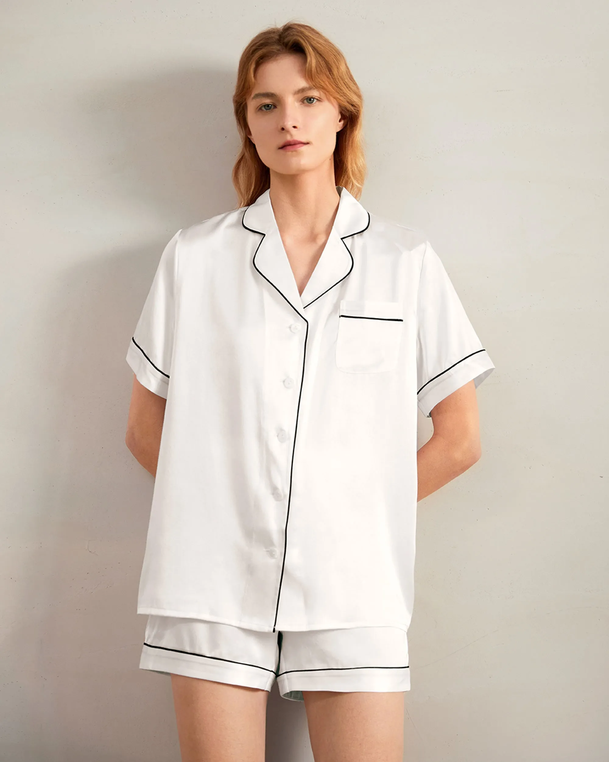 Clearance Elegant Silk Short Pajamas