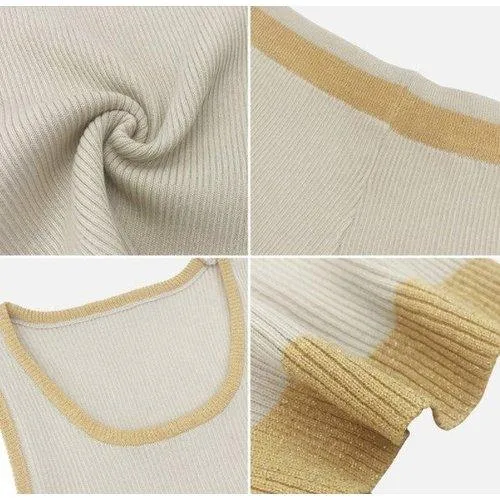 Comfy Knitted Loungewear Tank Top and Short Pajama Set