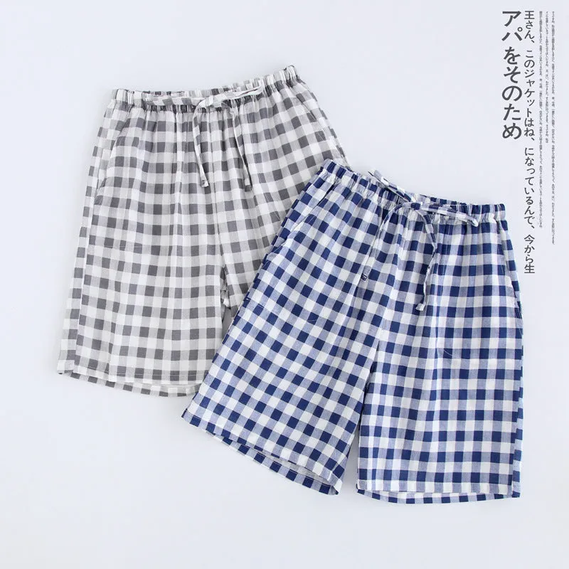 Couple pajamas cotton gauze shorts Japanese style simple