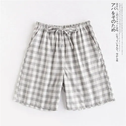 Couple pajamas cotton gauze shorts Japanese style simple