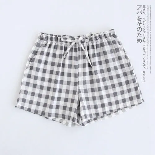 Couple pajamas cotton gauze shorts Japanese style simple