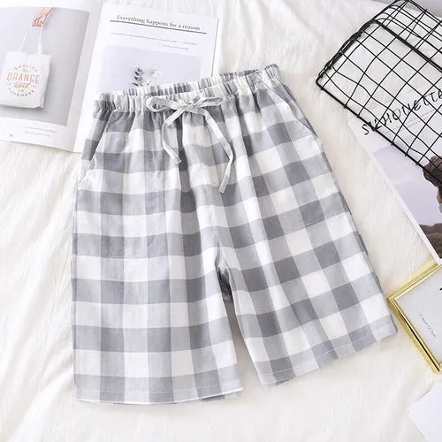 Couple pajamas cotton gauze shorts Japanese style simple