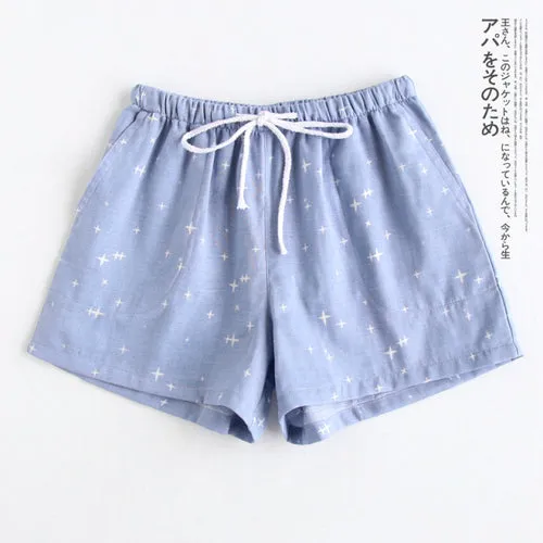 Couple pajamas cotton gauze shorts Japanese style simple