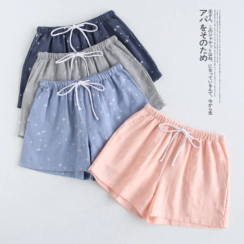 Couple pajamas cotton gauze shorts Japanese style simple