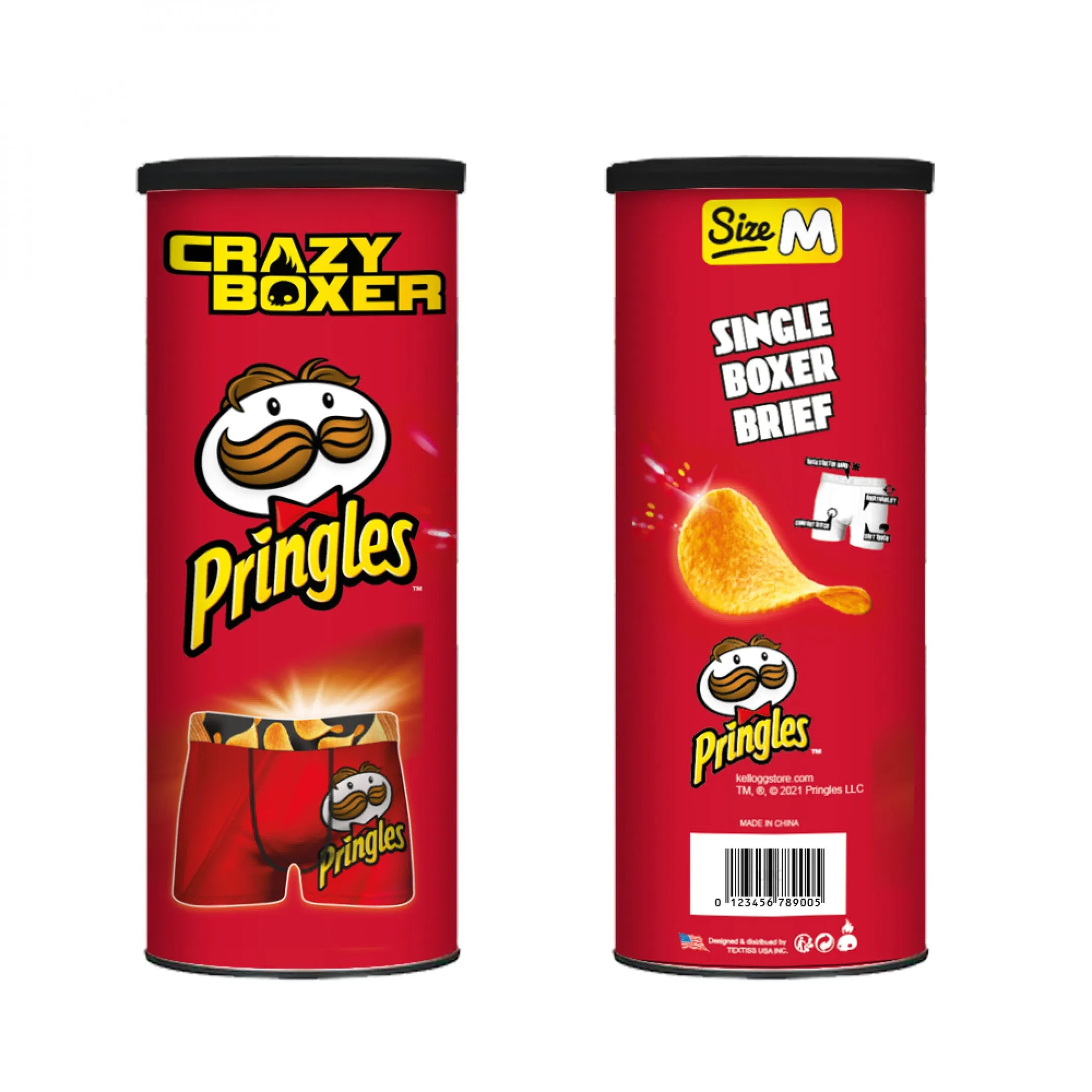 Crazy Boxers Pringles Logo Boxer Briefs in Pringles Can