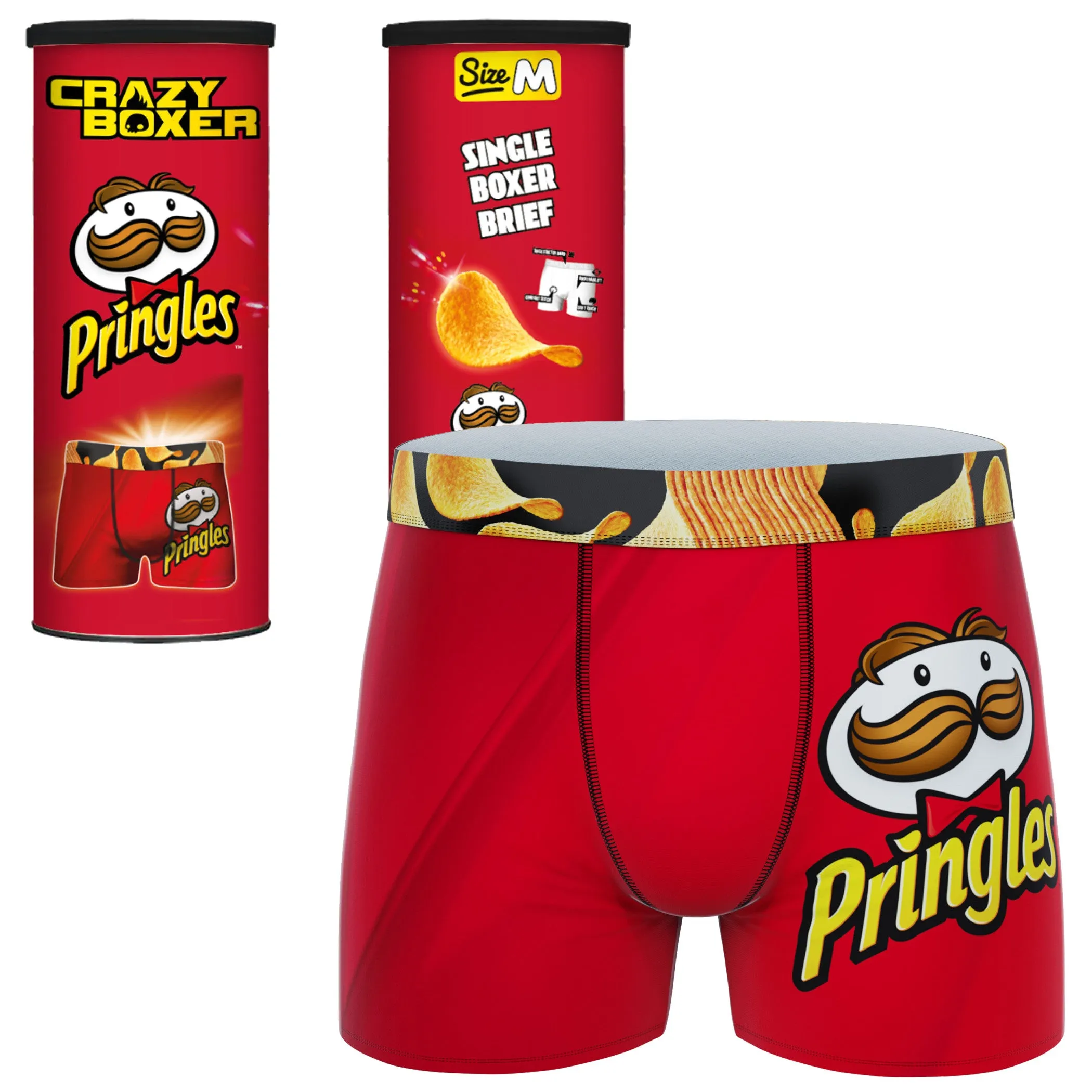 Crazy Boxers Pringles Logo Boxer Briefs in Pringles Can