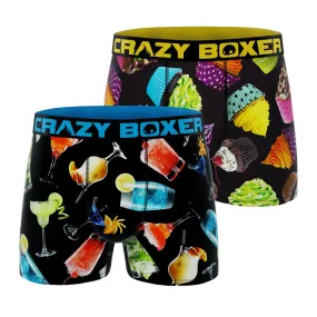 CRAZYBOXER Cupcakes and Cocktails Men's Boxer Briefs (2 Pack)