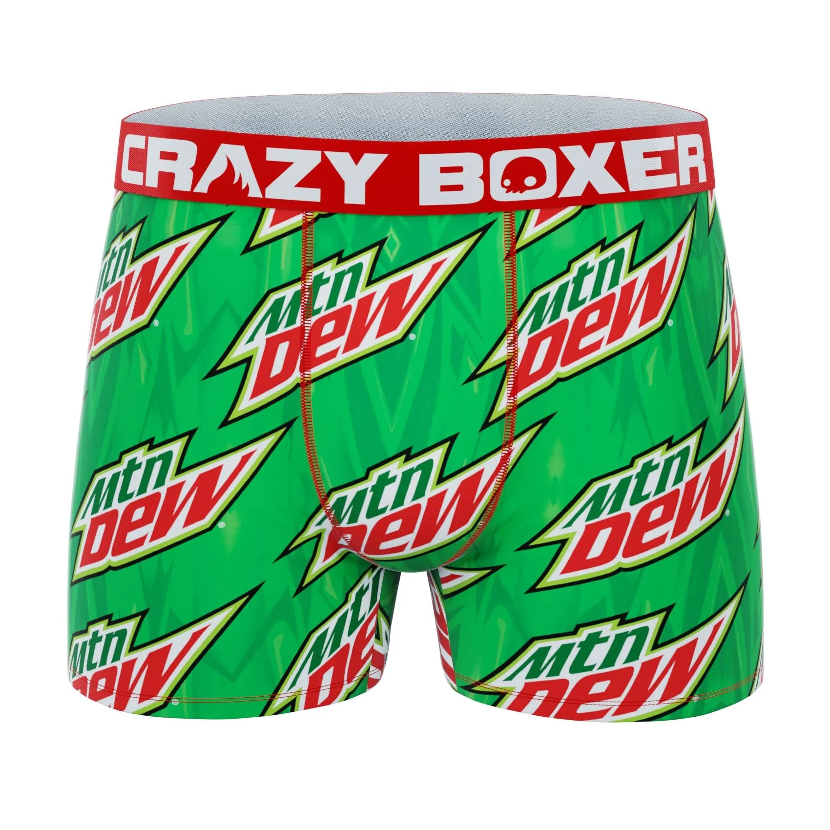 CRAZYBOXER Mtn Dew Logo Men's Boxer Briefs (2 Pack)