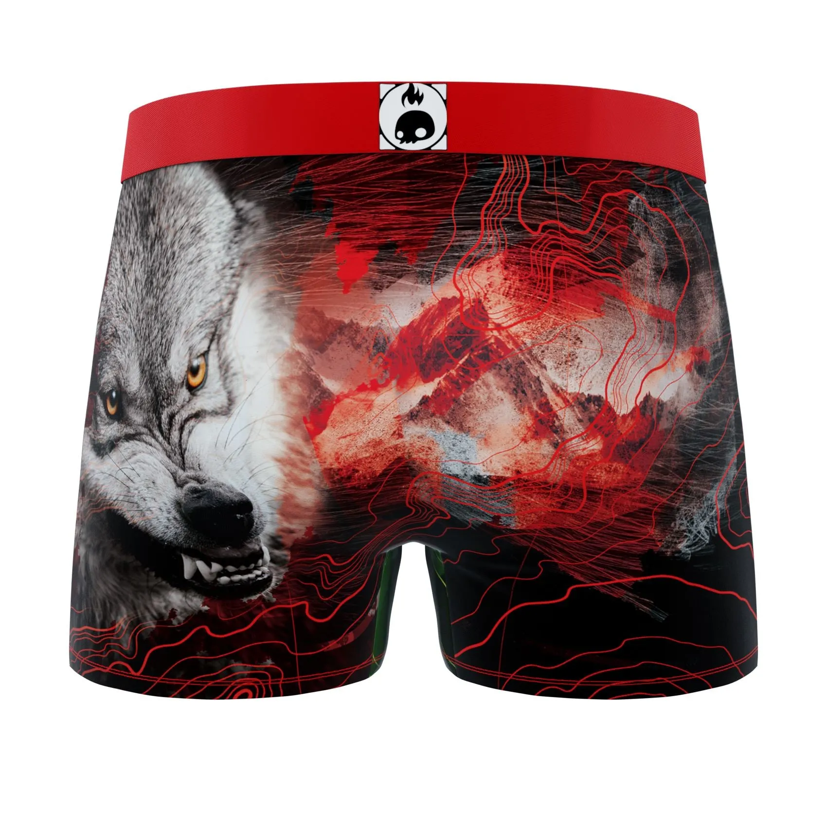 CRAZYBOXER Outdoor Bear-Wolf Men's Boxer Briefs (Pack 3)