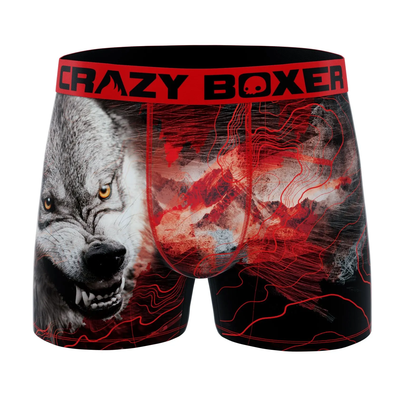 CRAZYBOXER Outdoor Bear-Wolf Men's Boxer Briefs (Pack 3)