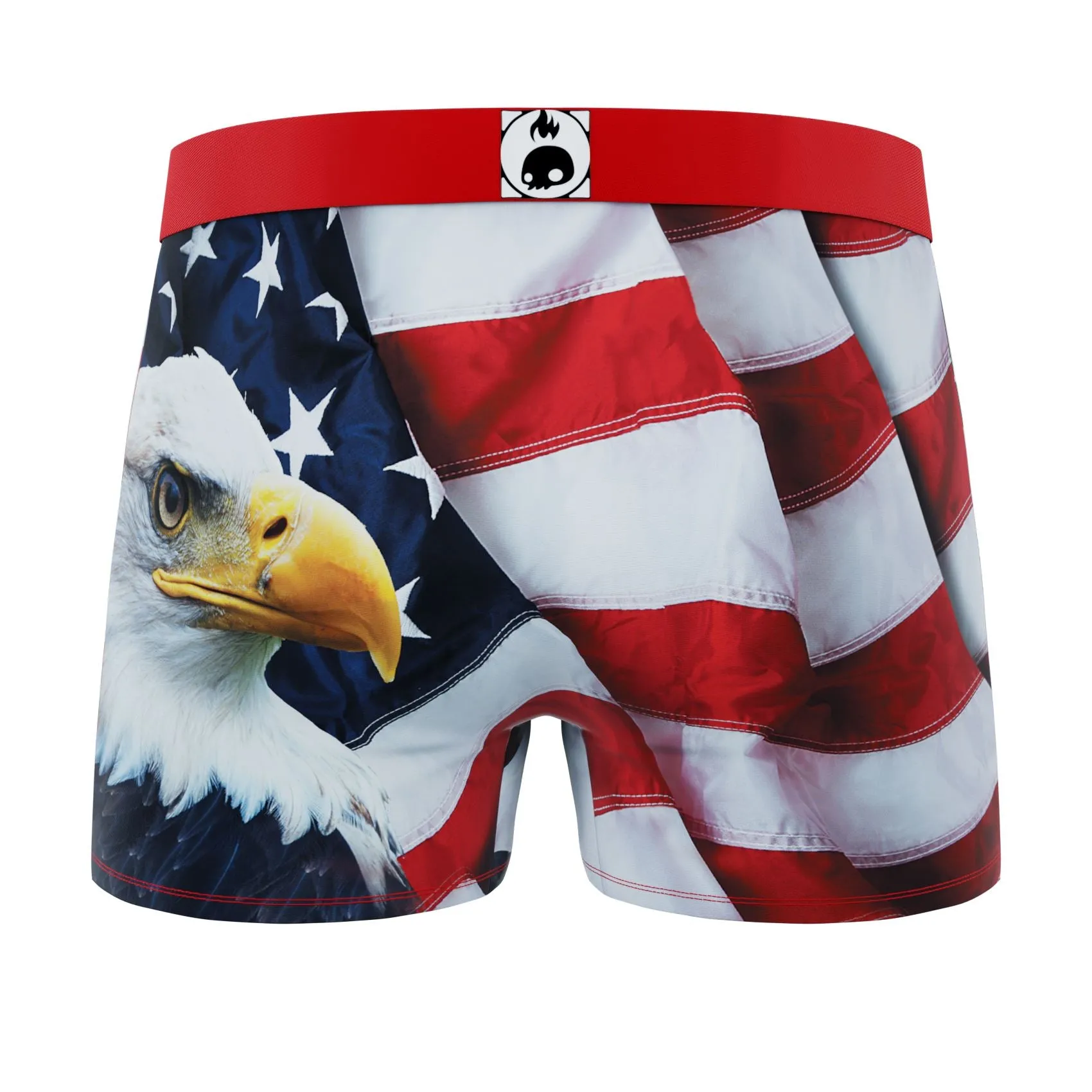 CRAZYBOXER Outdoor Tiger Eagle Men's Boxer Briefs (2 pack)