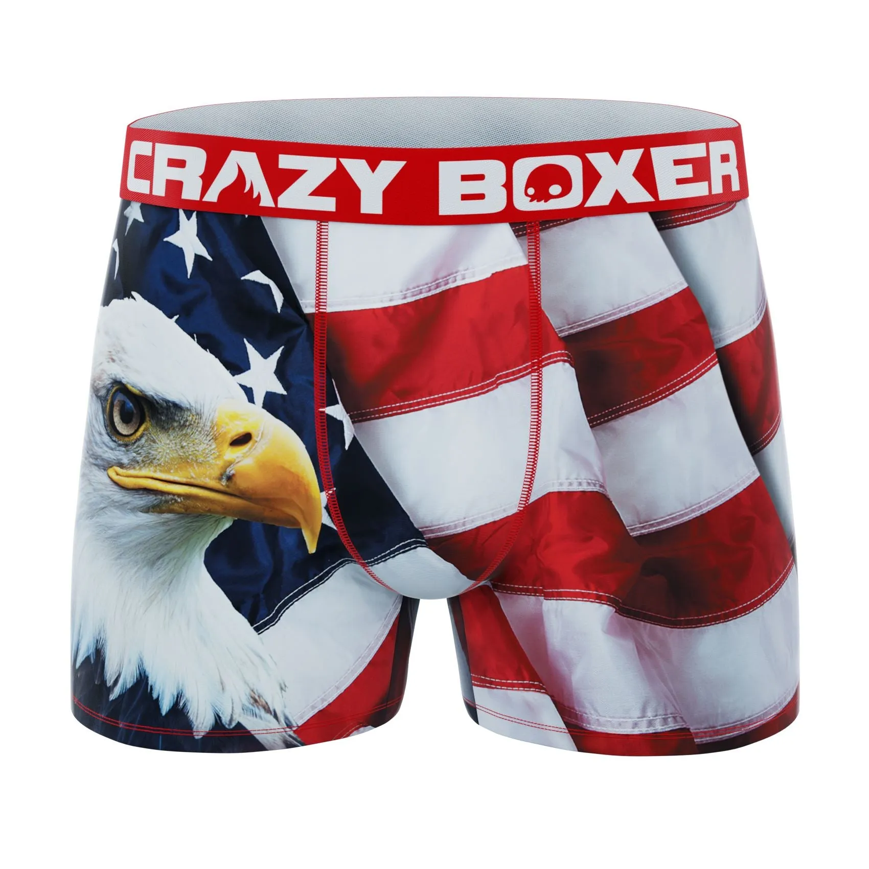 CRAZYBOXER Outdoor Tiger Eagle Men's Boxer Briefs (2 pack)