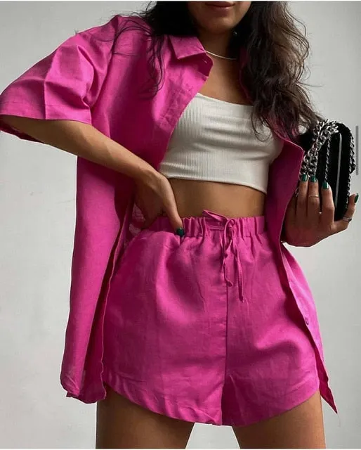 Darcy Shirt and Shorts Loungewear Set