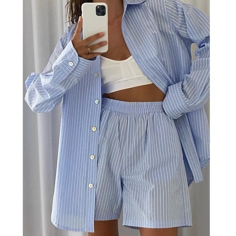 Darcy Shirt and Shorts Loungewear Set