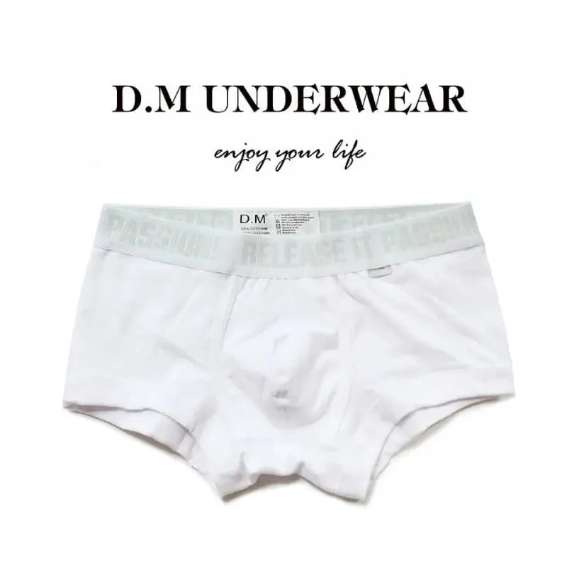 D.M Men's Boxer Briefs Sports Pure Cotton Thread Simple