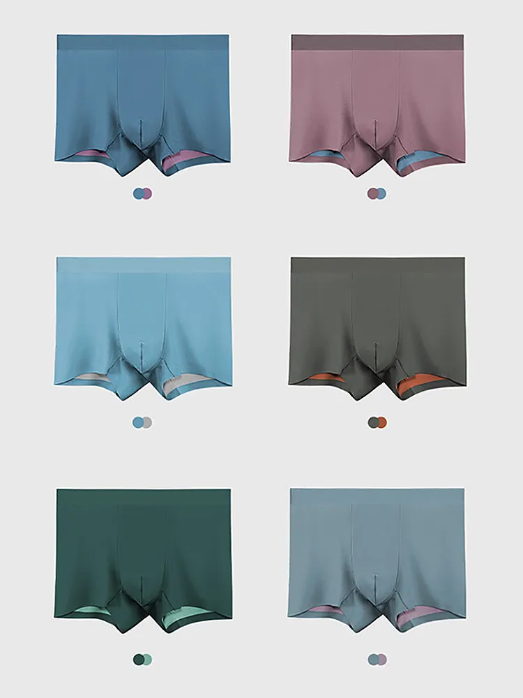 Double Faced Men's Compliance Seamless Boxers Briefs