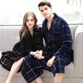Flannel robe couple pajamas -  Men's Pajama Set