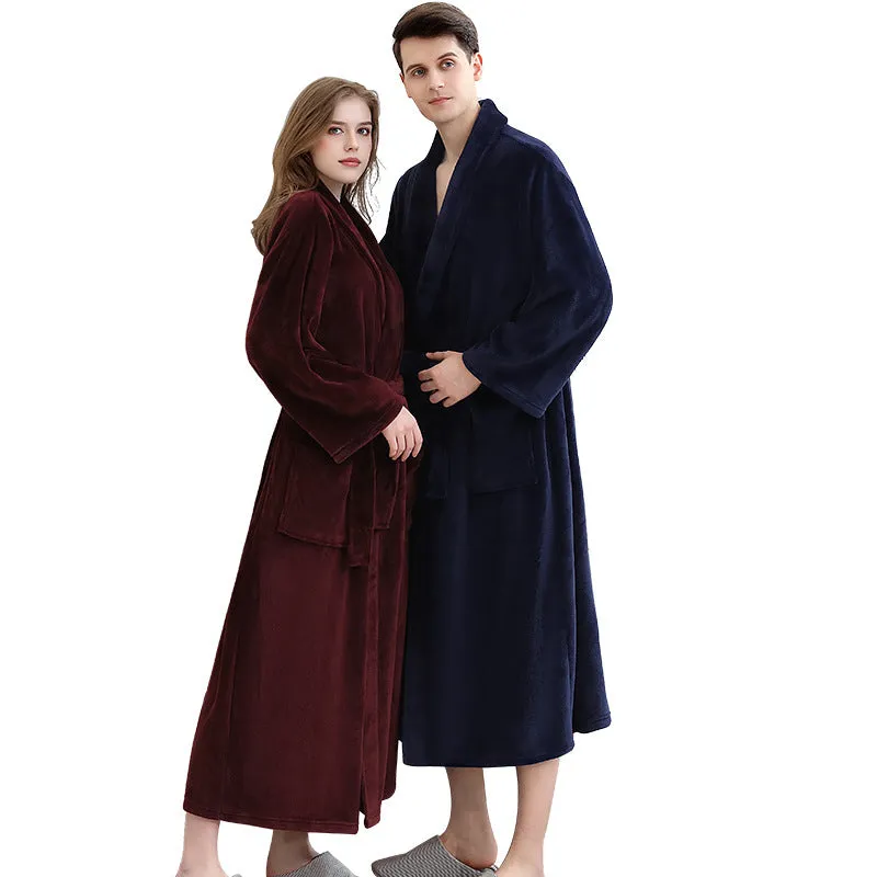Flannel robe couple pajamas -  Men's Pajama Set