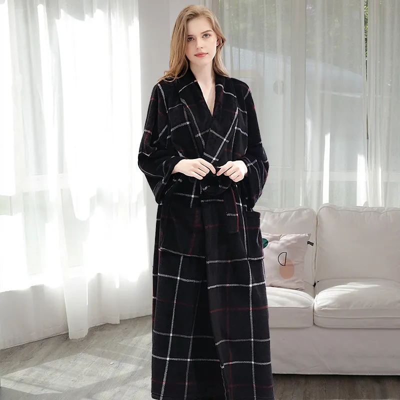 Flannel robe couple pajamas -  Men's Pajama Set