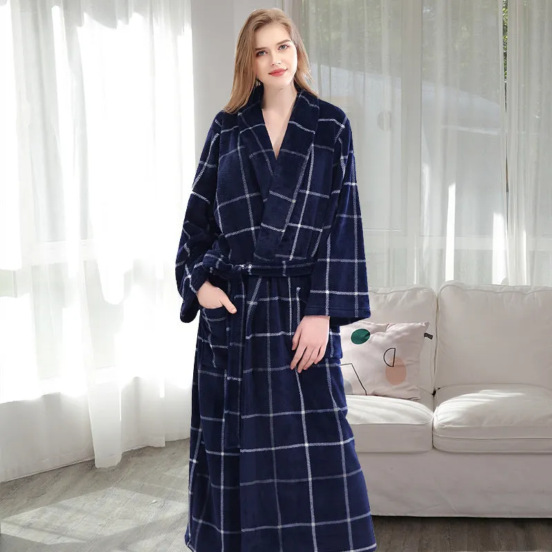 Flannel robe couple pajamas -  Men's Pajama Set