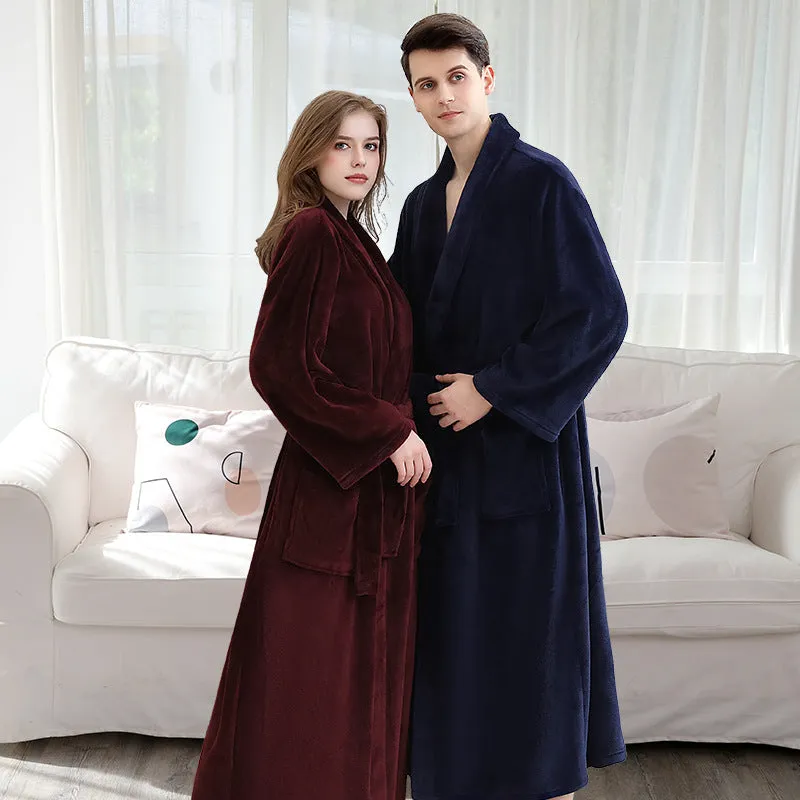 Flannel robe couple pajamas -  Men's Pajama Set