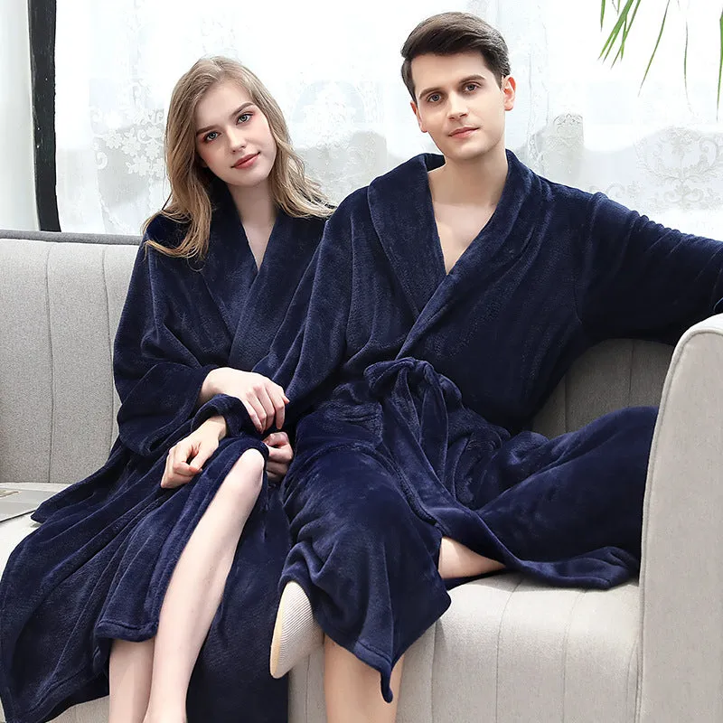 Flannel robe couple pajamas -  Men's Pajama Set