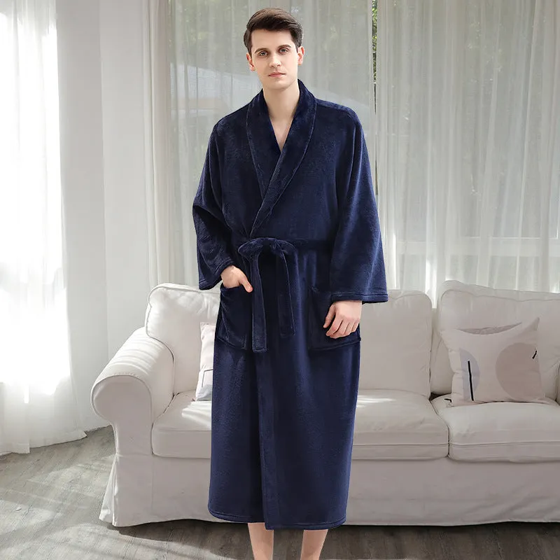 Flannel robe couple pajamas -  Men's Pajama Set