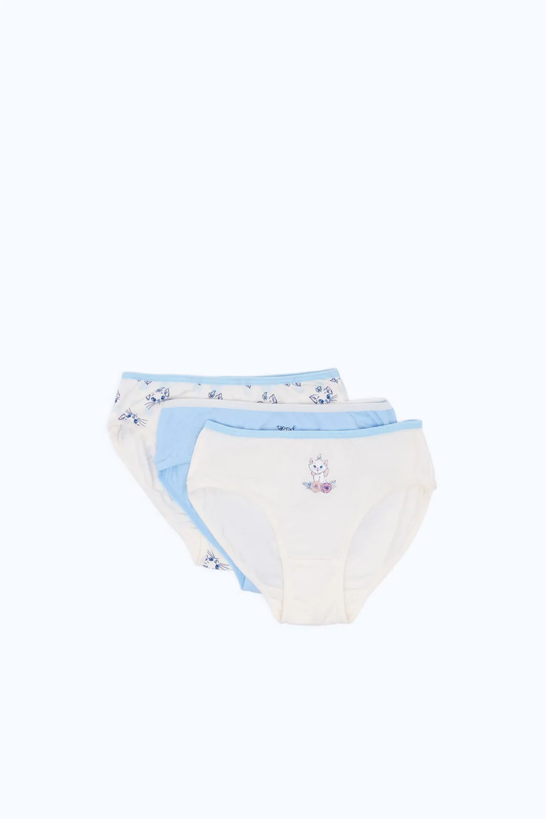 Girls Assorted Marie Cat Boxer Brief Set (Pack Of 3)