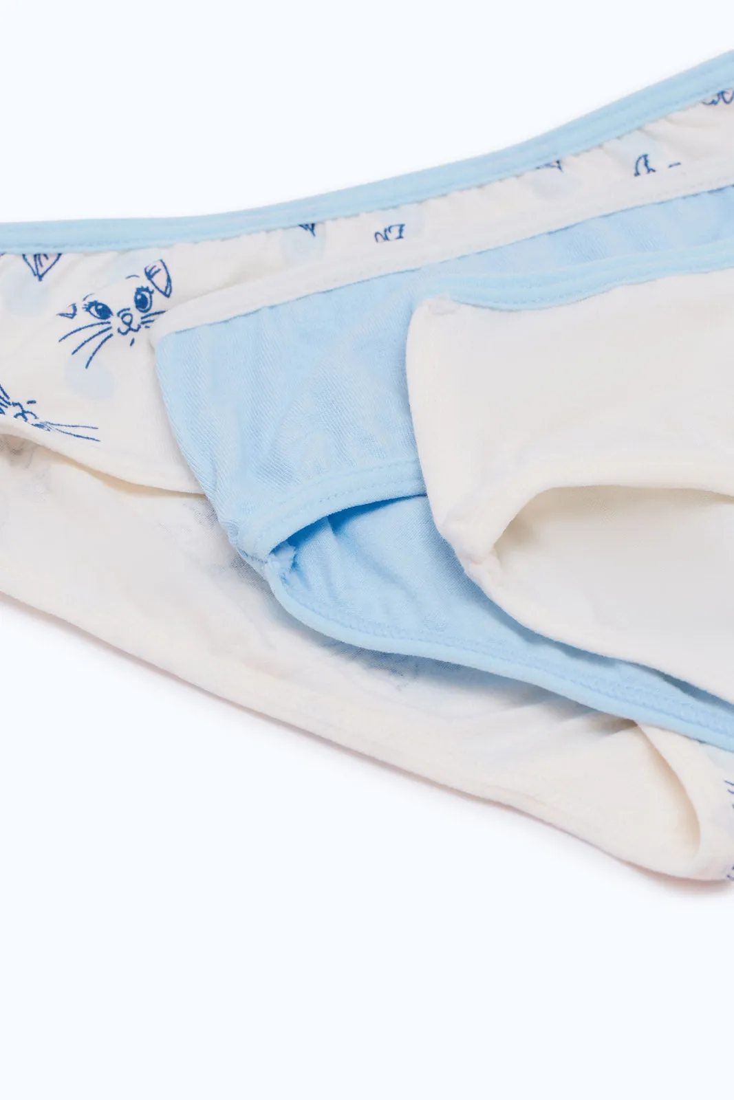 Girls Assorted Marie Cat Boxer Brief Set (Pack Of 3)