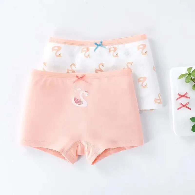 Girls Class A Cotton Underwear-Boxer Panties 2PK