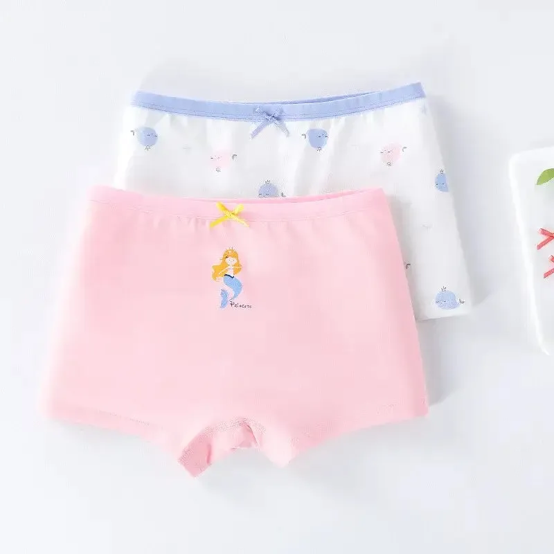 Girls Class A Cotton Underwear-Boxer Panties 2PK