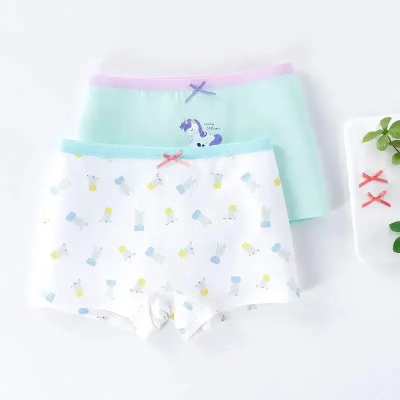 Girls Class A Cotton Underwear-Boxer Panties 2PK