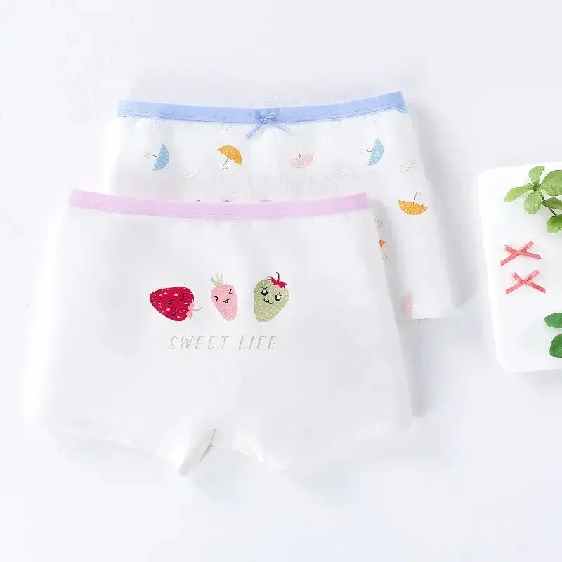 Girls Class A Cotton Underwear-Boxer Panties 2PK