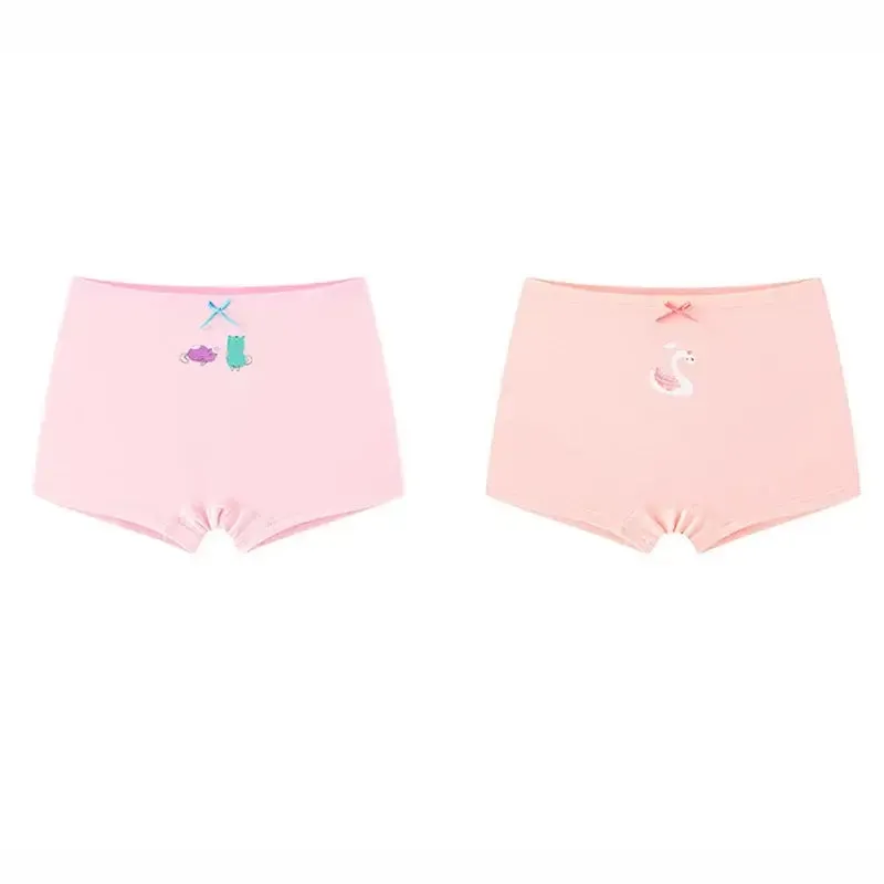 Girls Class A Cotton Underwear-Boxer Panties 2PK