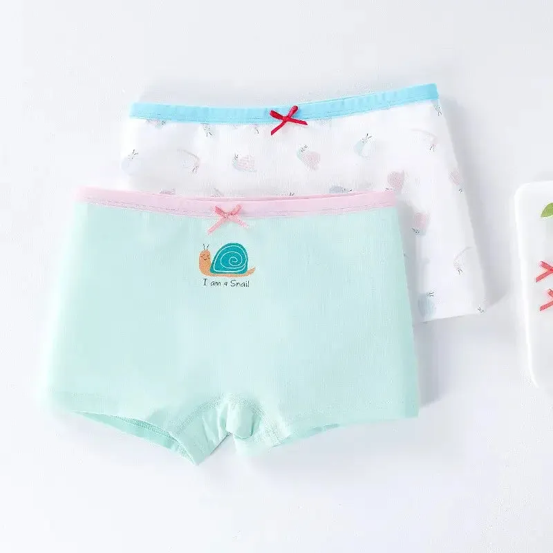 Girls Class A Cotton Underwear-Boxer Panties 2PK