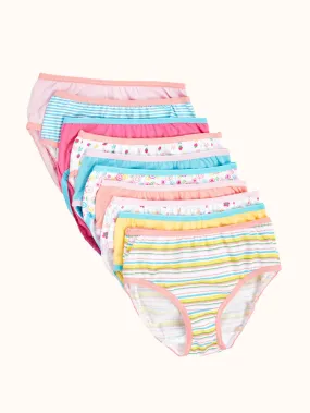 Girls' Cotton Briefs (10 Pack) - Assorted Colors