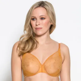 Gossard Glossies Lace Sheer Molded Bra Spiced Honey