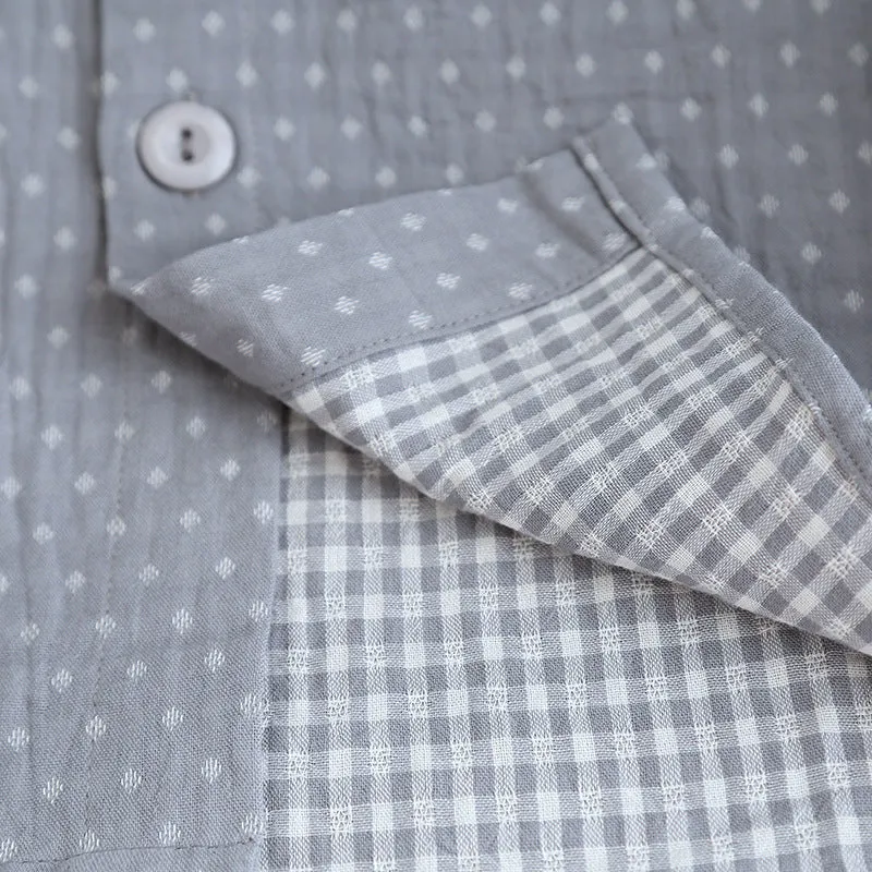 Grey Dyed Cotton Pajama Set