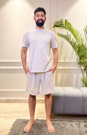 Grey-IT | Grey T-shirt & Shorts | Loungewear Set
