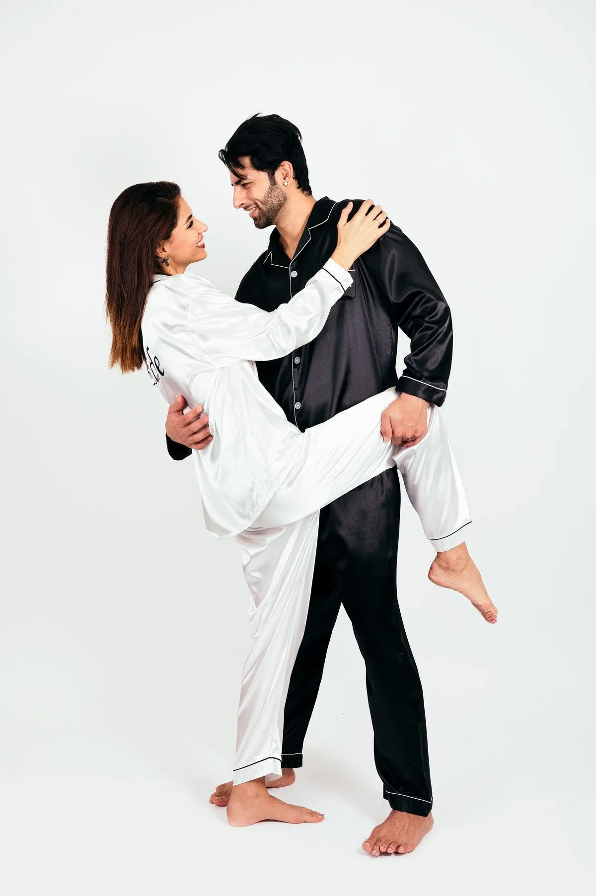 Groom and Bride Pajamas, Groomsmen and Bridesmaids Pajamas - Long   Long