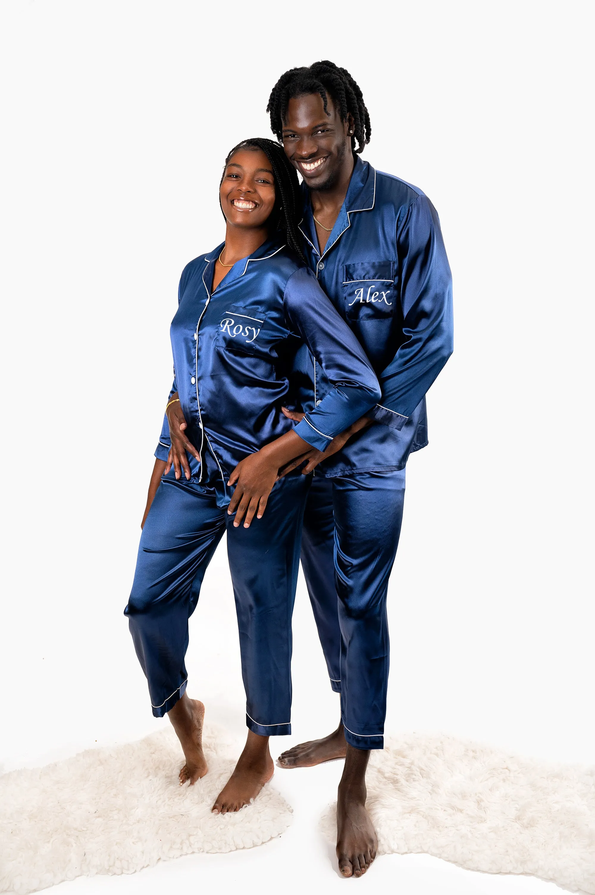 Groom and Bride Pajamas, Groomsmen and Bridesmaids Pajamas - Long   Long