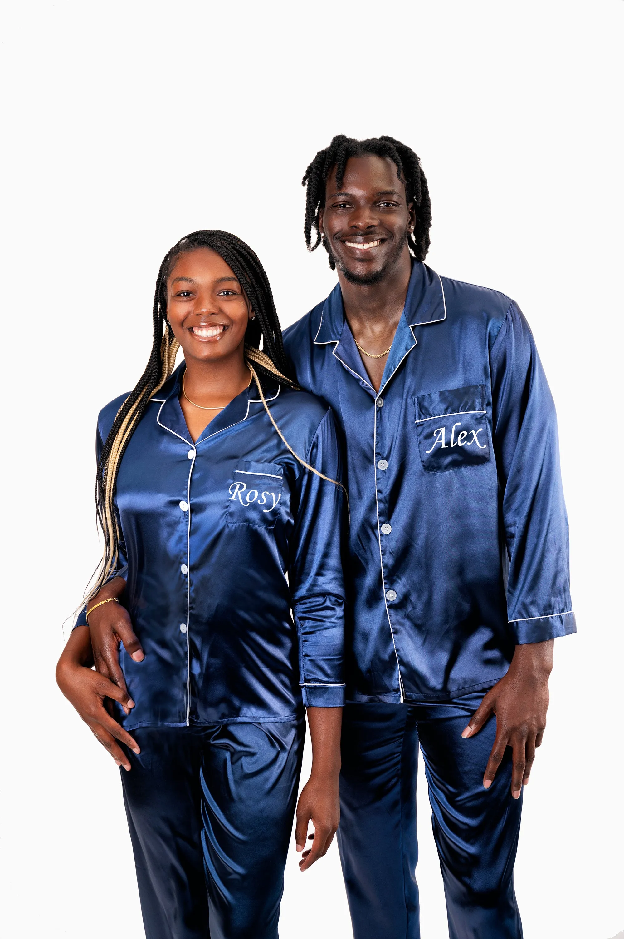 Groom and Bride Pajamas, Groomsmen and Bridesmaids Pajamas - Long   Long