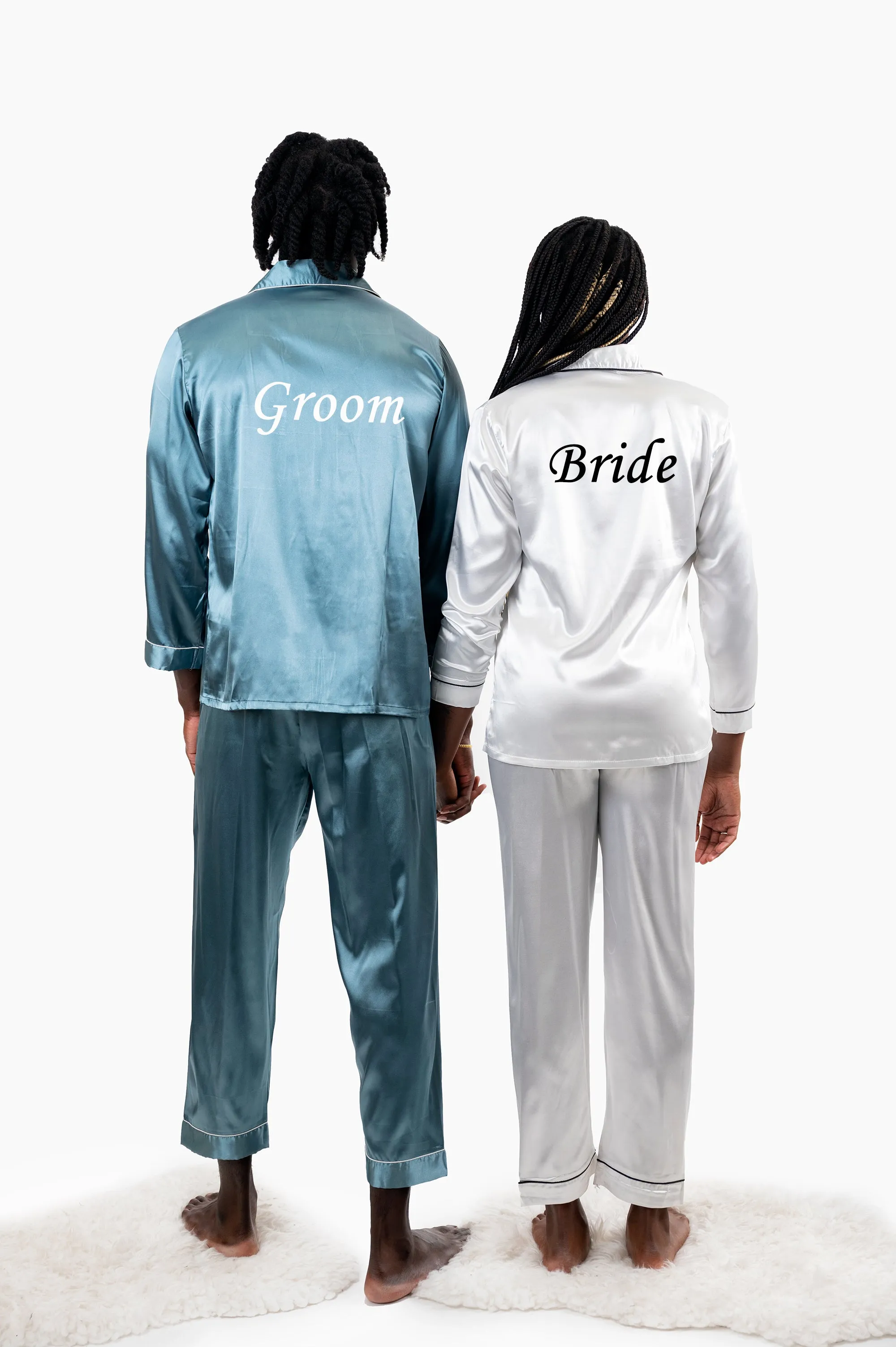 Groom and Bride Pajamas, Groomsmen and Bridesmaids Pajamas - Long   Long