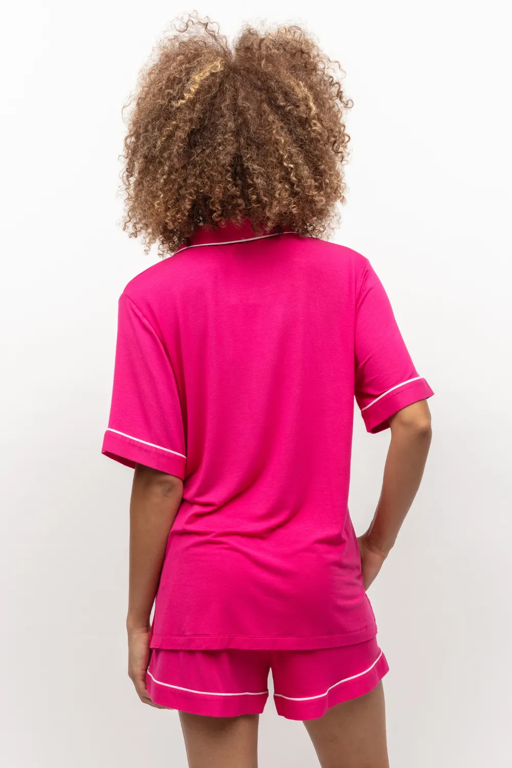 Hailey Pink Revere Jersey Shorty Set