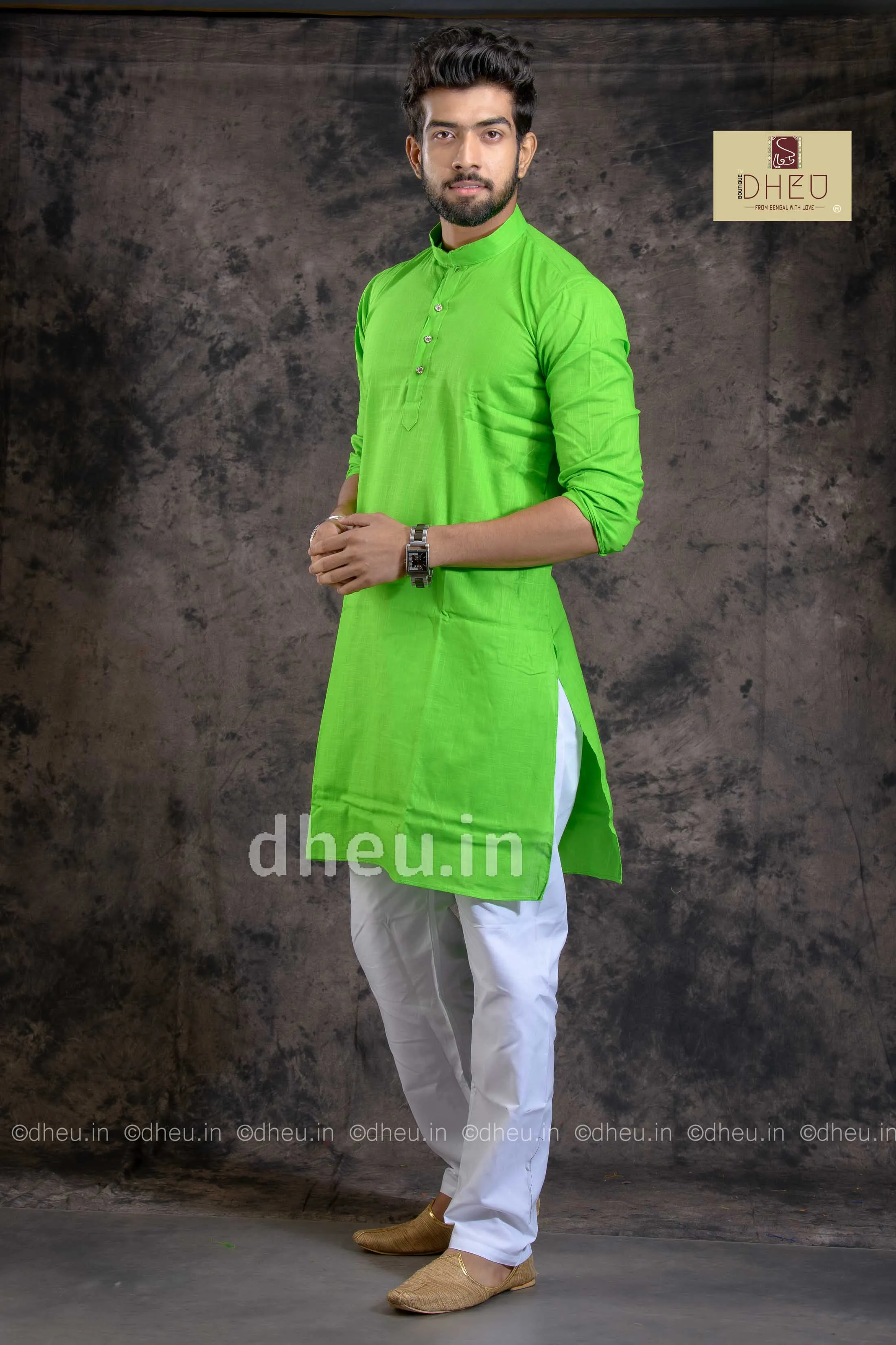 Handloom Saree-Kurta Couple Set