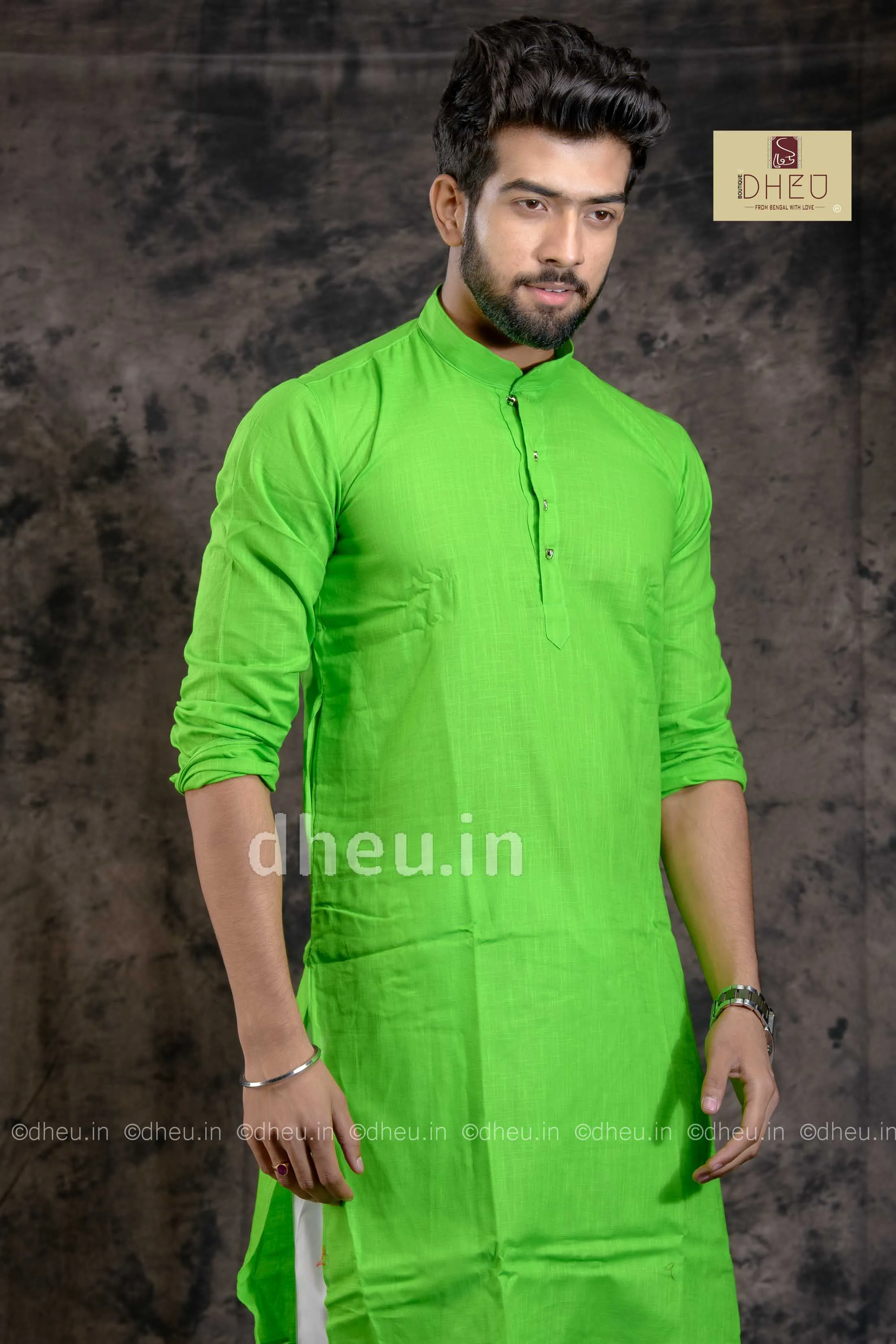 Handloom Saree-Kurta Couple Set