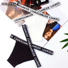 HIBUBBLE Sporty Style Wrap Design Ladies Panties Thongs String Fashion Cotton Women Underwear Seamless Briefs Sexy Lingerie