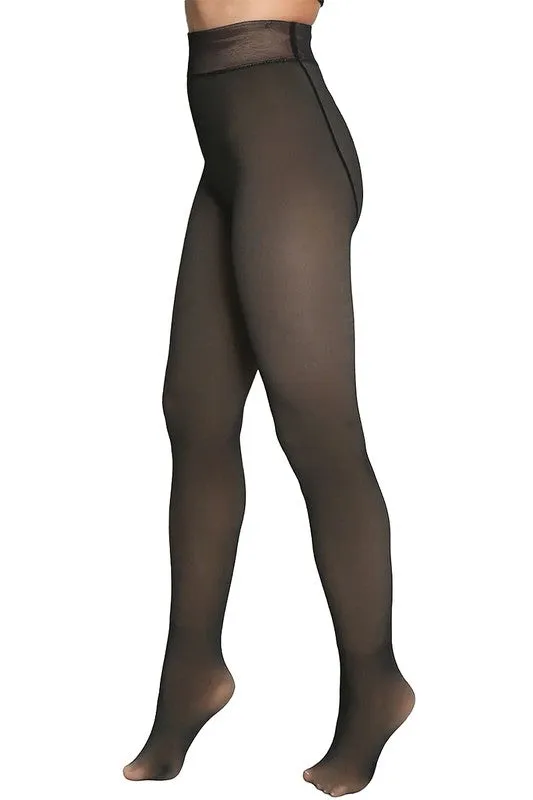 High Compression Stretch Thermal Fleece Lined Tights