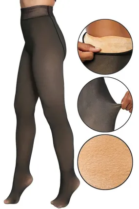 High Compression Stretch Thermal Fleece Lined Tights