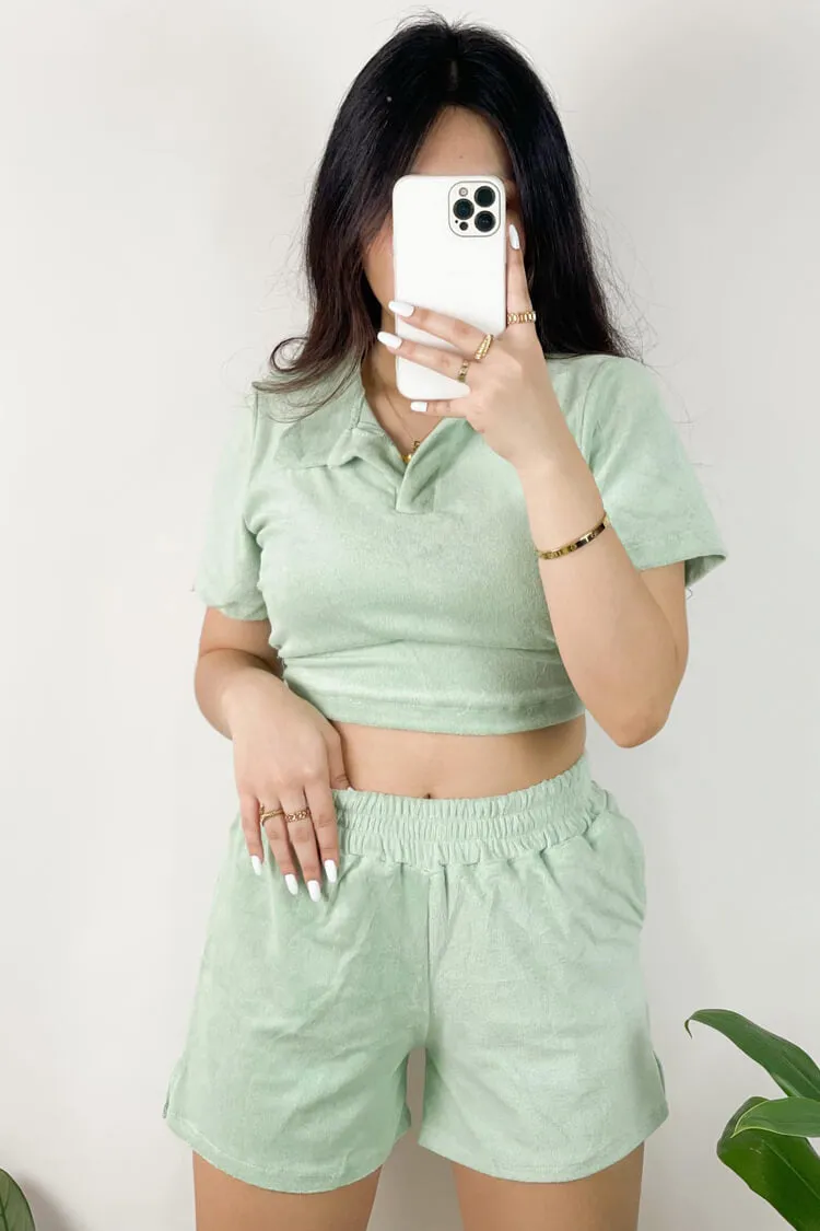 Karla Cropped Polo and Shorts Coordinates